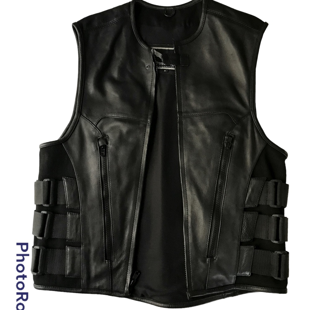 COPY - Men’s Leather Street Legal Motorcycle Vest S